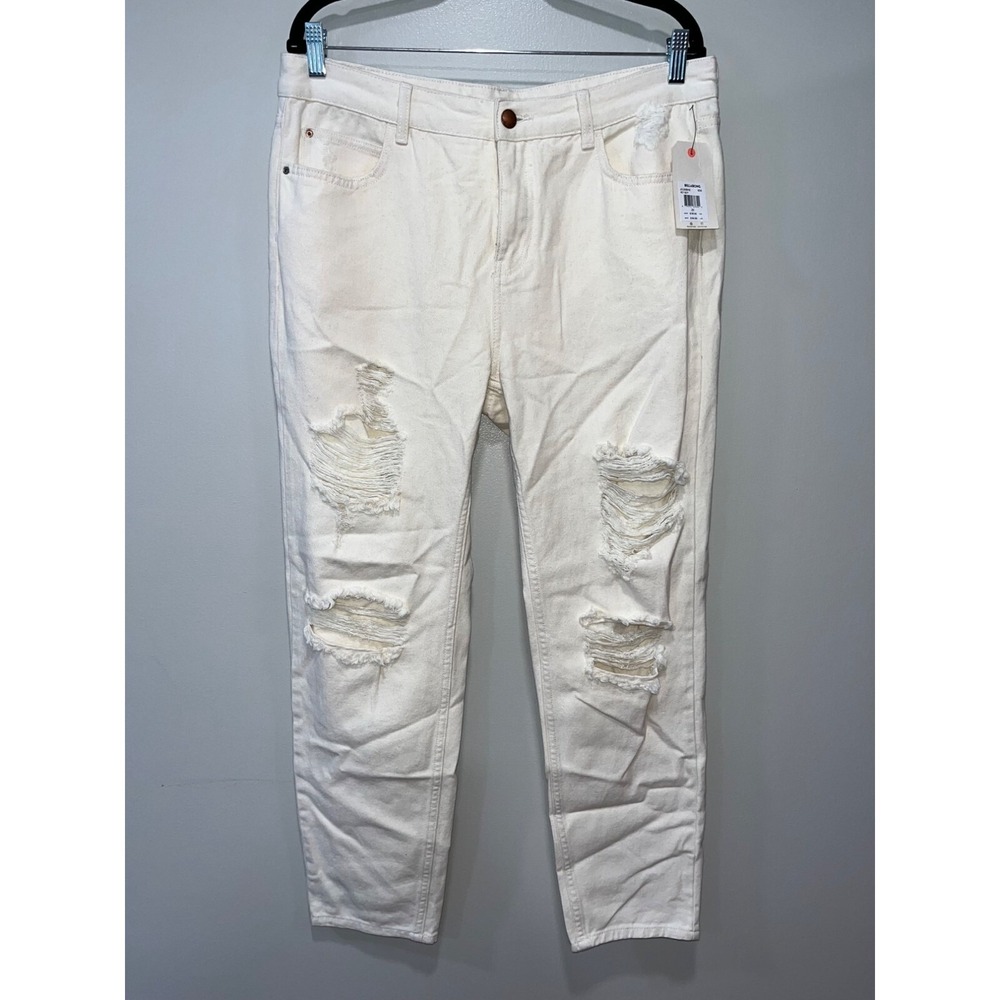 BILLABONG Hey Boy Women's Jeans Size 29 White Distressed NWT